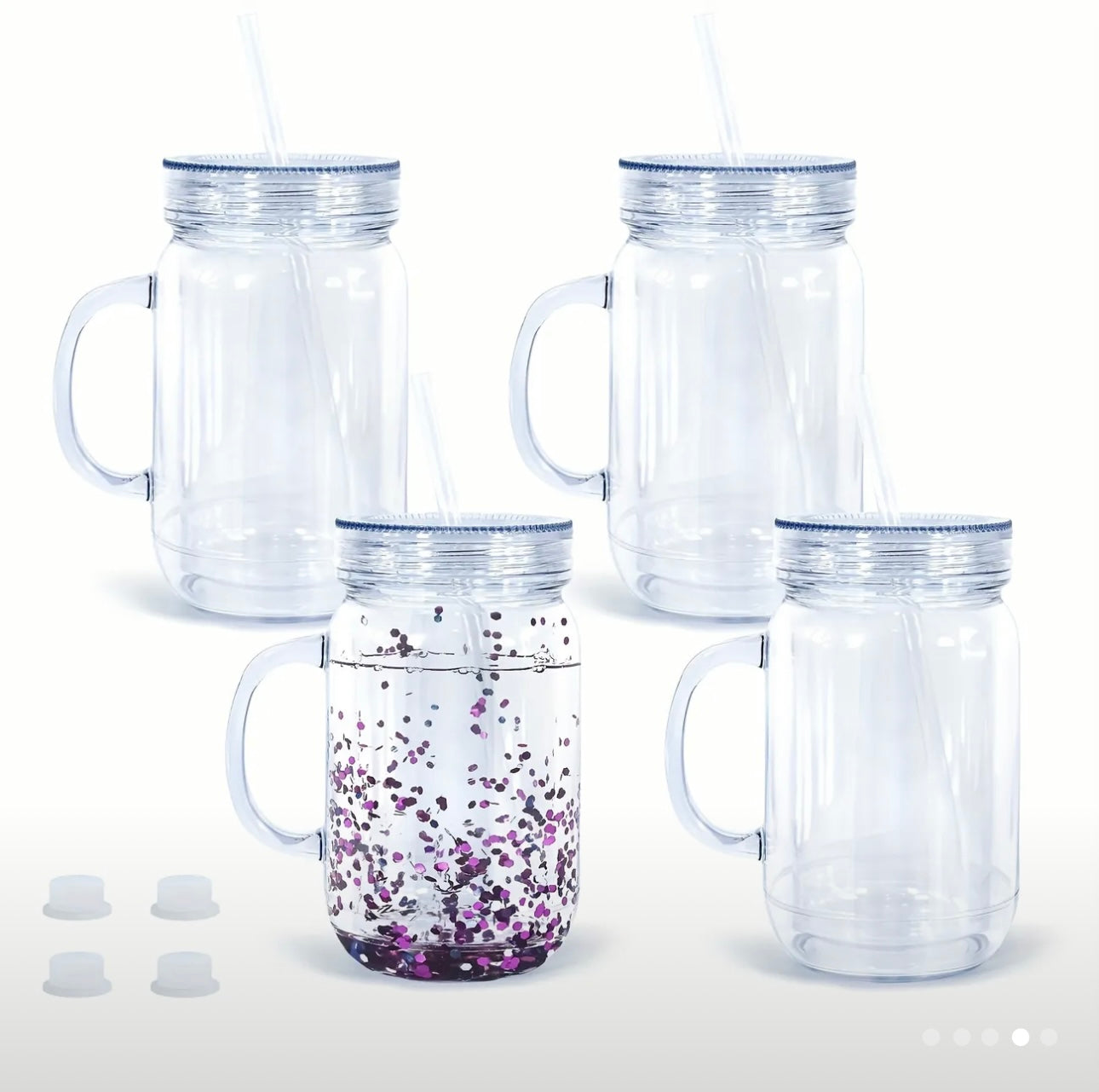 20oz Mason Jar Snow Globes ❤︎