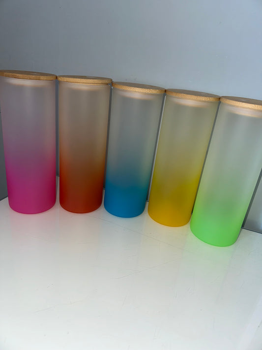 25oz Ombré Glass Tumblers ❤︎