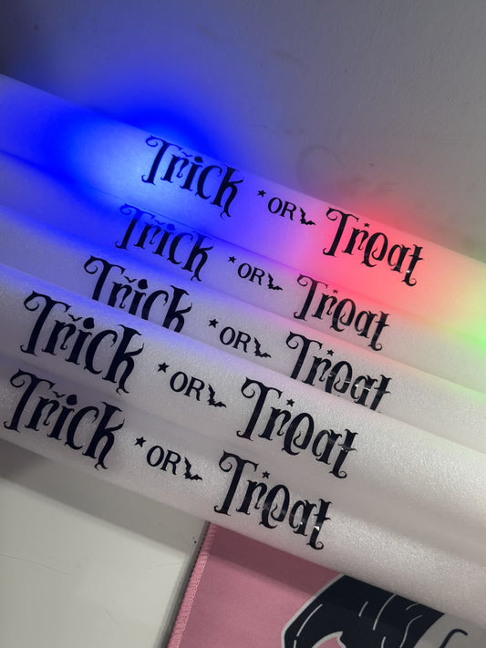 Flashing ‘Trick Or Treat’ Foam Sticks ❤︎